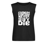 Men's Goonies Never Say Die 80S Cult Kids Movie Tshirt Sleeveless T-Shirt Vest Black XXL