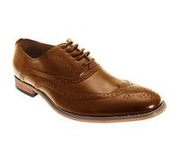 Mens 'Goor' 5 Eyelet Brogue Oxford Shoes - Tan PU, Mens UK 11 / EU 45