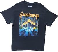 Men's Goosebumps R.L. Stein Halloween Pumpkin Head Retro Black Tshirt Tee Colour(XX-Large)