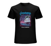 Men's Goosebumps R.L. Stein Welcome to Horrorland Retro Men T Shirt Tee Black