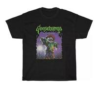 Men's Goosebumps Vintage The Scarecrow Walks at Midnight T Shirt Black XXL