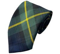 Men's Gordon Tartan Navy Blue, Green & Yellow Universal Tartan Check Neck Tie