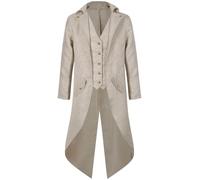 Mens Gothic Coats Medieval Jackets Vintage Cosplay Performance Uniform Frock Coat Victorian Prince Trench Tuxedo Coat Renaissance Overcoat Halloween Costume Outwear Gothic Clothing