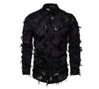 Men's Gothic Feather Shirt, Long Sleeve Sexy Casual Scene Top, Vintage Top, Slim Cut, Chic Club, Leisure Blouse for Party Cosplay Victorian Medieval Halloween Carnival
