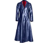 Men's Gothic Steampunk Windbreaker Sale Clearance Men Medieval Trench Coat Leather Full Length Jackets Long Sleeve Outerwear Lapel Neck Coats Loose Fit Jacket Motorcycle Jackets Victorian Retro Coat