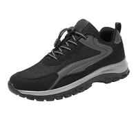 Mens Gradient Sneakers Mesh Slip on Orthopedic Trainers Wide Fit Wedge Walking Shoes Breathable Hiking Sneakers Casual Running Shoes Outdoor Working Footwear Sports Trainers (A-Black, 7.5)