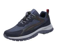 Mens Gradient Sneakers Mesh Slip on Orthopedic Trainers Wide Fit Wedge Walking Shoes Breathable Hiking Sneakers Casual Running Shoes Outdoor Working Footwear Sports Trainers (A-Blue, 8)