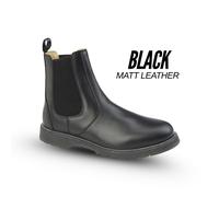Grafters, M186A-12 Leather Gusset Chelsea Boot Black size 12 UK