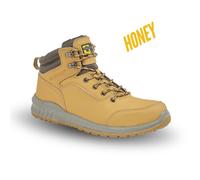 Grafters M513N Unisex Nubuck Steel Toe Boots Honey