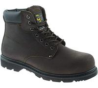 MENS GRAFTERS M124 BLACK BROWN HONEY LEATHER SAFETY WORK BOOTS SIZE UK 6 - 15 (UK13, Brown)