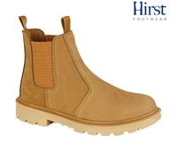 Mens Grafters Safety Steel Chelsea Slip On Dealer Ankle Work Boots Shoe Honey