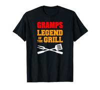 Mens Gramps Legend of The Grill Funny Grilling Value Graphic T-Shirt