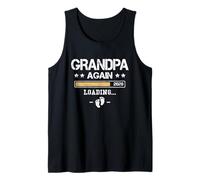 Mens Grandpa Again 2026 Pregnancy Announcement 2nd Time Grandpa Tank Top