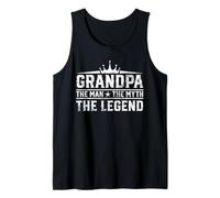 Mens Grandpa The Man The Myth The Legend Funny Proud Family Humor Tank Top