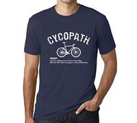 Men's Graphic T-Shirt Cycopath Cycling Theme Eco-Friendly Limited Edition Short Sleeve Tee-Shirt Vintage Birthday Gift Novelty French Navy XL