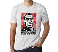 Men's Graphic T-Shirt George Floyd Rest in Power Eco-Friendly Limited Edition Short Sleeve Tee-Shirt Vintage Birthday Gift Novelty Vintage White M