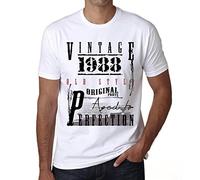 Men's Graphic T-Shirt Original Parts Aged to Perfection 1988 36th Birthday Anniversary 36 Year Old Gift 1988 Vintage Eco-Friendly Short Sleeve Novelty Tee White 3XL