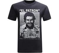 Men's Graphic T-Shirts - Mexican American Inspired Cool Designs Novelty Graphic Shirts, Pablo Emilio Escobar Gaviria, XL