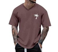 Mens Graphic Tees Funny Cotton Vintage Oversized T Shirts Oversized Short Sleeve Gym Athletic Running Dry Fit Basketball Shirt Brown