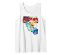 Mens Grateful Dead Surfing California Skeleton Vintage Band Tank Top