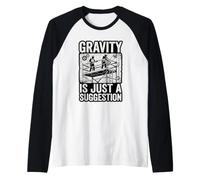 Mens Gravity is Just A Suggestion Scaffolder Worker Raglan Baseball Tee