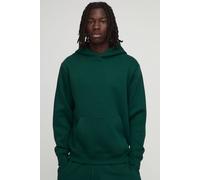Mens Green Basic Regular Fit Over the Head Hoodie, Green XS