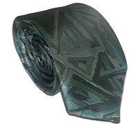 Men's Green & Black Abstract Retro Neck Tie