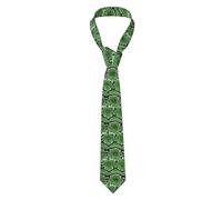 Mens Green Snake Skin Print Neckties Wedding Tuxedo Set Wedding Essential Tie Accessories 3.6x7.9x1.2m, Black, One Size, Black, One size