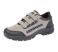 Mens Grey and Black Triple Touch Fastening Trail Shoe - Ascend - Grey/Black - size UK Mens Size 8