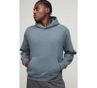 Mens Grey Basic Oversized Boxy Hoodie, Grey S