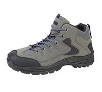 Mens Grey Lace Up Mid Trail Boot - Ontario - Grey - size UK Mens Size 10