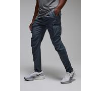 Mens Grey Man Active Tapered Cargo Joggers, Grey L