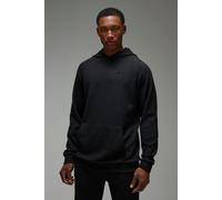 Mens Grey Man Sport Textured Double Knit Hoodie, Grey S