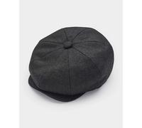Men's Grey Melton Wool Baker Boy Cap - Size: Medium - Savile Row Company
