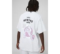 Mens Grey Oversized Pokemon Mewtwo License Printed T-Shirt, Grey S