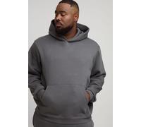 Mens Grey Plus Basic Regular Fit Over the Head Hoodie, Grey 3XL