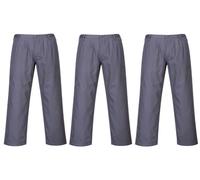 Mens Grey Portwest FR36 Bizflame Pro Work Trousers Size: Small W30-32" 3x Pairs