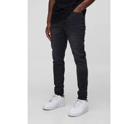 Mens Grey Skinny Stretch Jean in Charcoal, Grey 32R
