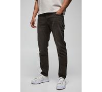 Mens Grey Slim Rigid Washed Jeans, Grey 34R