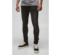 Mens Grey Super Skinny Stretch Jean In Charcoal, Grey 32R