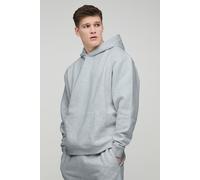 Mens Grey Tall Oversized Boxy Basic Hoodie, Grey L