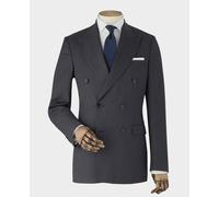 Men's Grey Wool Blend Chalk Stripe Double Breasted Suit Jacket - Size: 50" x Regular - Savile Row Company
