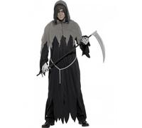 Mens Grim Reaper Robe Halloween Fancy Dress Costume