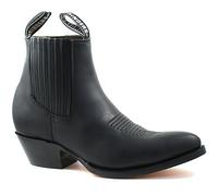 MENS GRINDERS MAVERICK BLACK LEATHER WESTERN ANKLE COWBOY BOOTS -UK 7 (EU 41)