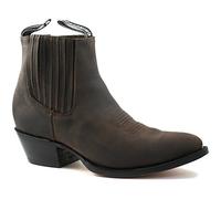 MENS GRINDERS MAVERICK BROWN LEATHER WESTERN ANKLE COWBOY BOOTS-UK 8 (EU 42)