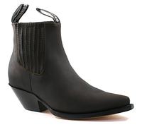 MENS GRINDERS MUSTANG BROWN LEATHER WESTERN ANKLE COWBOY BOOTS -UK 11 (EU 45)