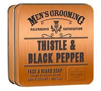 Men's Grooming by Scottish Fine Soaps Thistle & Black Pepper Face & Beard Soap 2 x 100g