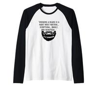 Mens Growing A Beard Is Natural & Manly C. H. Spurgeon Quote Raglan Baseball Tee