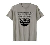 Mens Growing A Beard Is Natural & Manly C. H. Spurgeon Quote T-Shirt