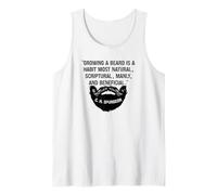 Mens Growing A Beard Is Natural & Manly C. H. Spurgeon Quote Tank Top
